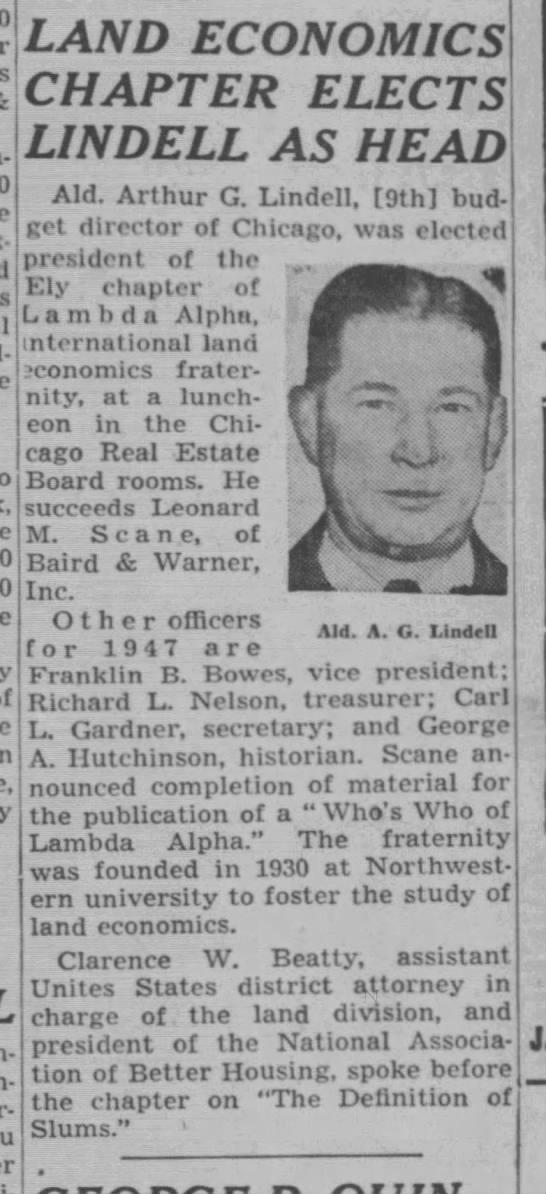 Arthur G. Lindell's Leadership
